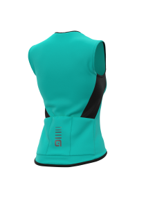 R-EV1 THERMO LADY VEST Turquoise back